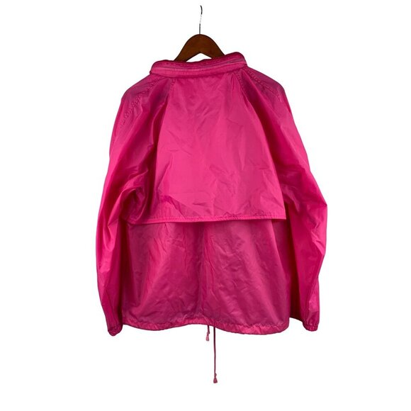 Vintage Raingear Pink Windbreaker Jacket Nylon Drawstring Waist Ventilated Size - Picture 2 of 6